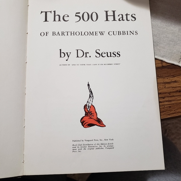 Vintage Dr. Seuss Book "The 500 Hats of Bartholomew Cubbins" - Picture 2 of 12